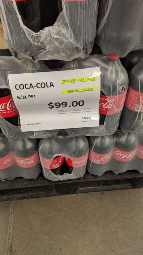 Oferta $99 en Sam's Club ? 6 Coca cola 6 de 3 litros en $99 en Sams club  cd. Jardín Neza